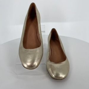 Madewell Womens Gold Metallic Ella Bold Pumps, Size 6
